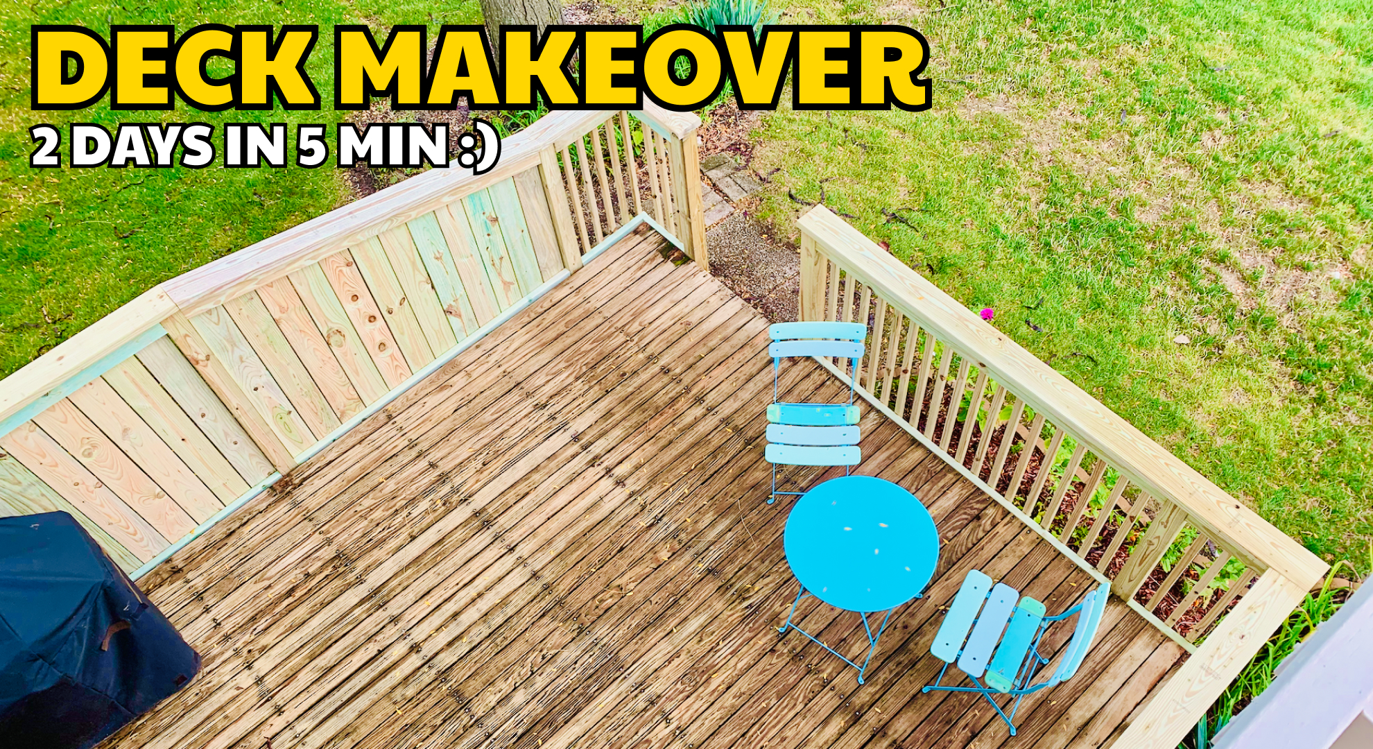 Deck makeover on a budget | 2 days in 5 minutes | DIY