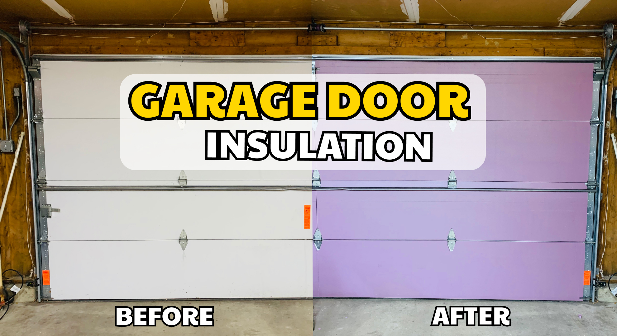 How to Insulate your Garage Door, no glue installation