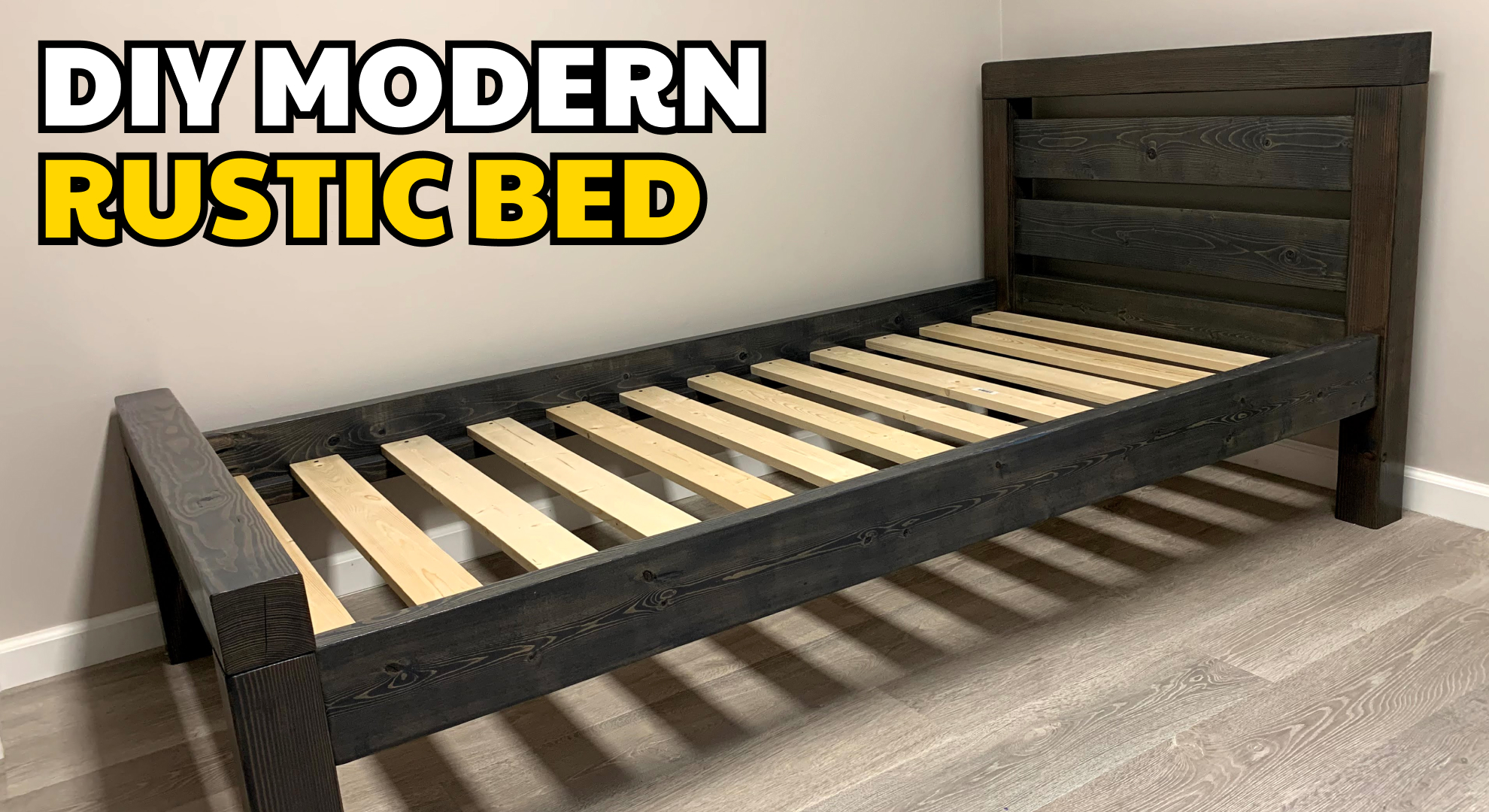 DIY Farmhouse Bed Frame For $100