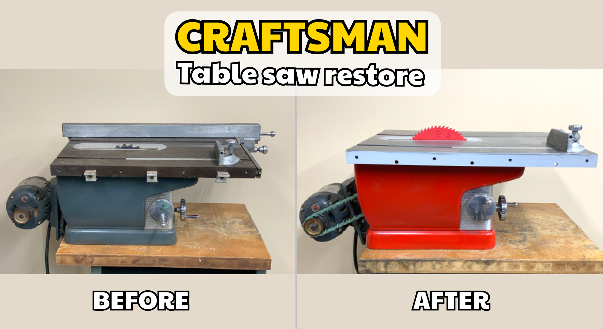 Vintage Craftsman 113 Table Saw Restore