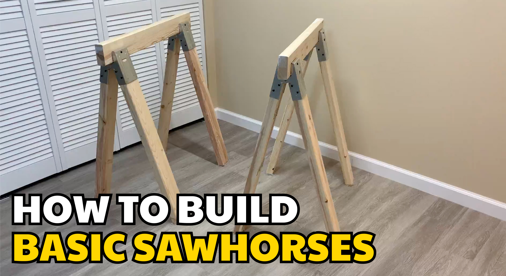 Building Sawhorses from 2x4 lumber and HDX metal brackets