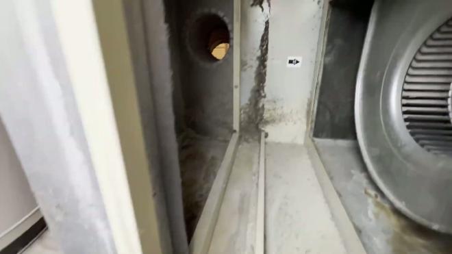 Cleaning dust from inside the AprilAire filter housing