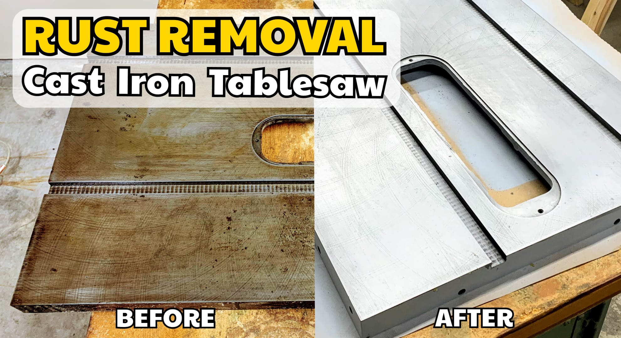 How To Remove Rust from a Tablesaw top