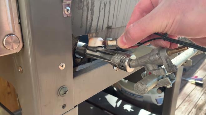 Installing new Weber grill burner tubes